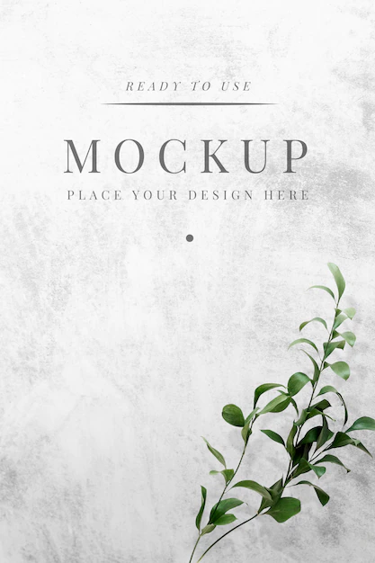 Free PSD | Leaf mockup background