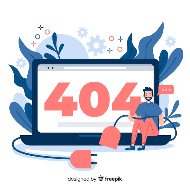 Free Vector | Error 404 concept for landing page