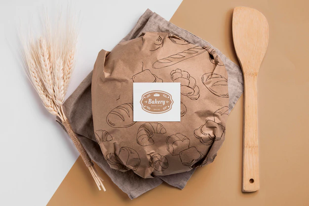 Free PSD | Bakery goods concept with mock-up