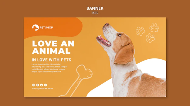 Free PSD | Pet shop banner template