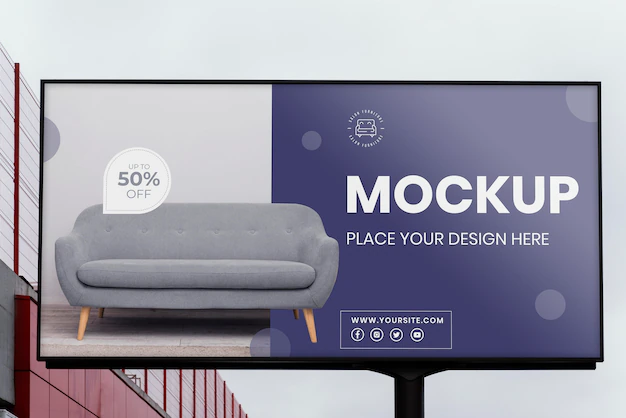 Free PSD | Street billboard display mock-up