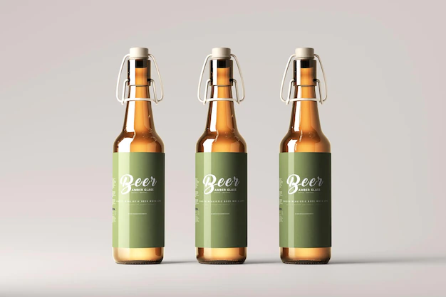 Free PSD | Beer bottle mockup