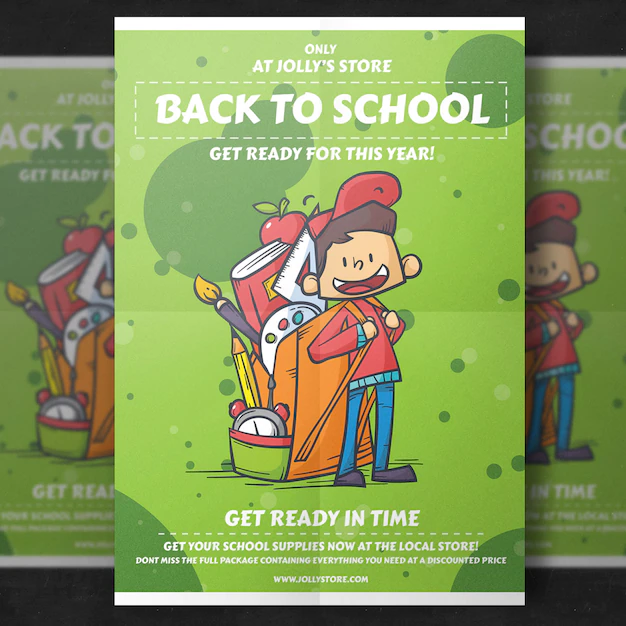 Free PSD | Back to school flyer template