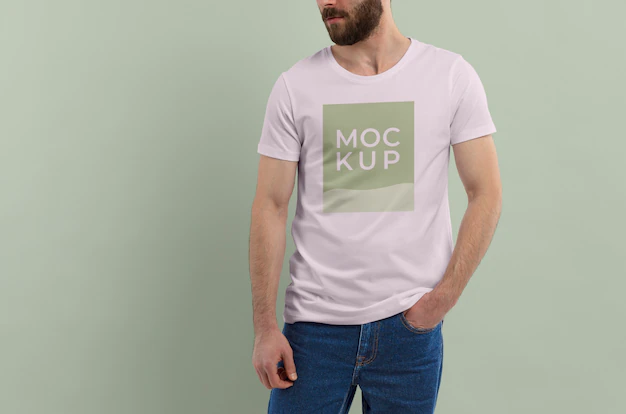 Free PSD | White t-shirt mockup template