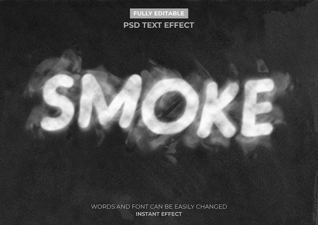 Free PSD | Smoke text effect