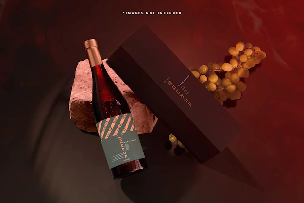 Free PSD | Wine bottle mockup