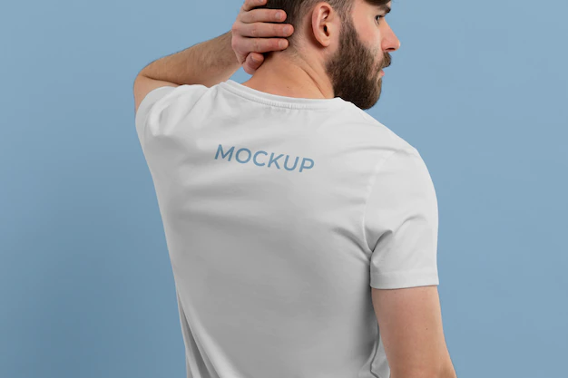 Free PSD | White t-shirt mockup template