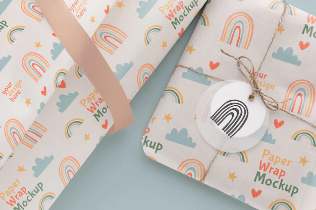 Free PSD | Elegant wrapping paper mockup