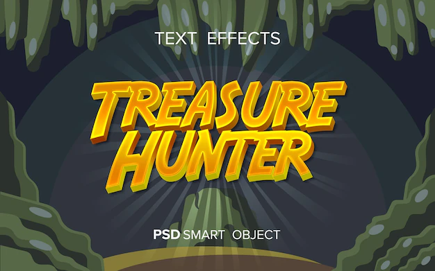 Free PSD | Adventure game text effect