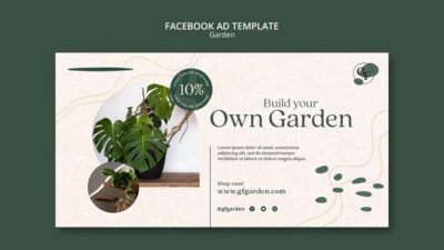 Free PSD | Gardening facebook ad design template