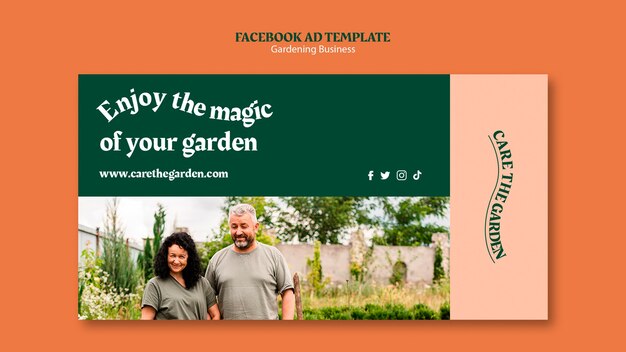 Free PSD | Gardening facebook template design