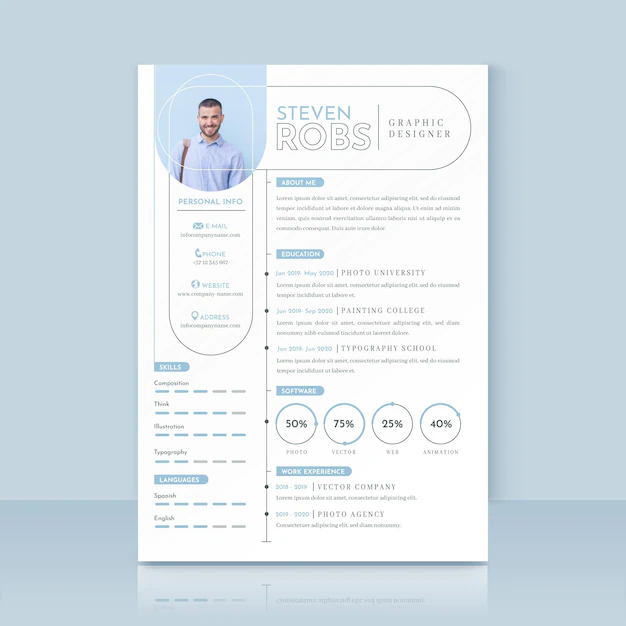 Free Vector | Minimalist cv template