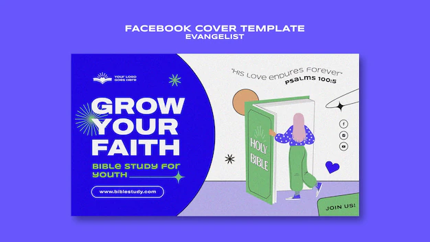 Free PSD | Flat design evangelist template