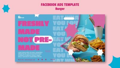 Free PSD | Flat design burger template