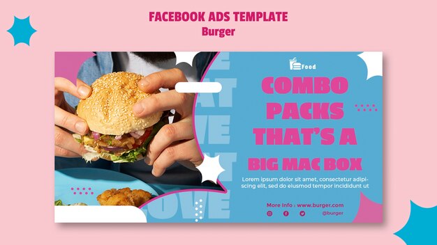 Free PSD | Flat design burger template