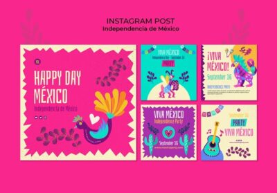 Free PSD | Mexican independence day design template