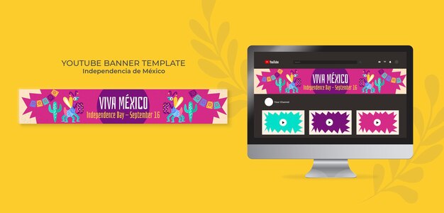 Free PSD | Mexican independence day design template