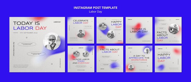 Free PSD | Gradient labor day design template