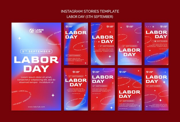 Free PSD | Gradient labor day design template