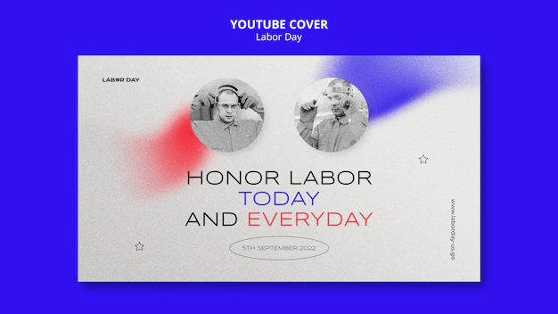 Free PSD | Gradient labor day design template