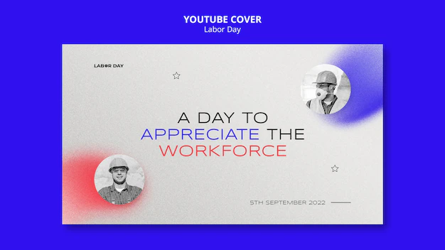 Free PSD | Gradient labor day design template