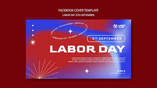 Free PSD | Gradient labor day design template