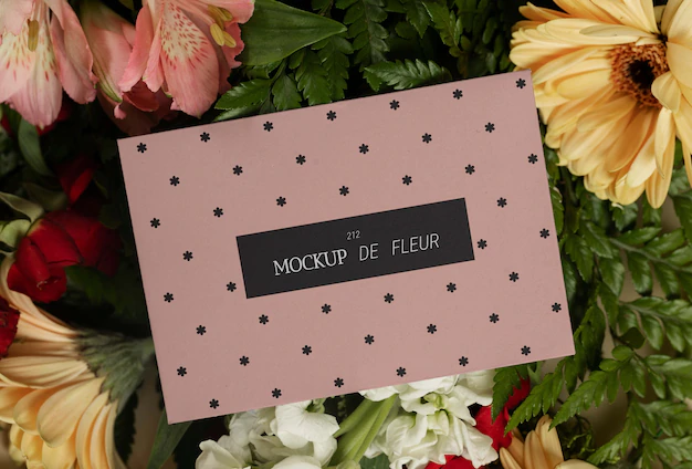 Free PSD | Flower packaging mockup design