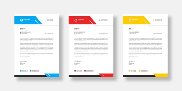 Free PSD | Modern business letterhead template