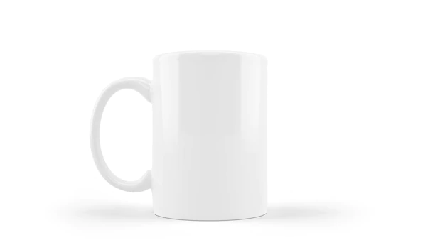 Free PSD | White ceramic mug mockup isolated