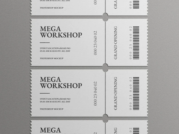 Free PSD | Event ticket mockup