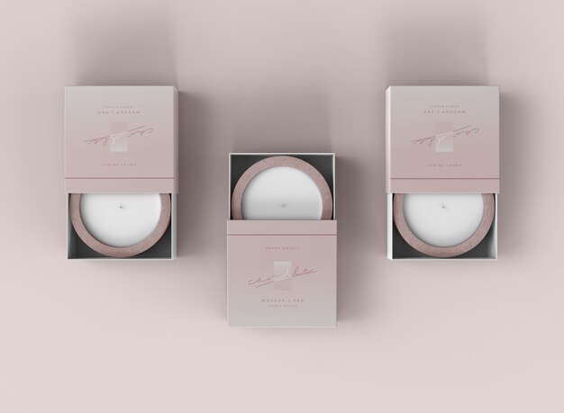 Free PSD | Candle package mockup