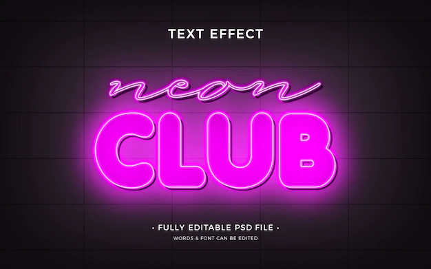 Free PSD | Neon text effect