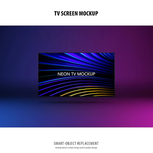 Free PSD | Tv screen mockup