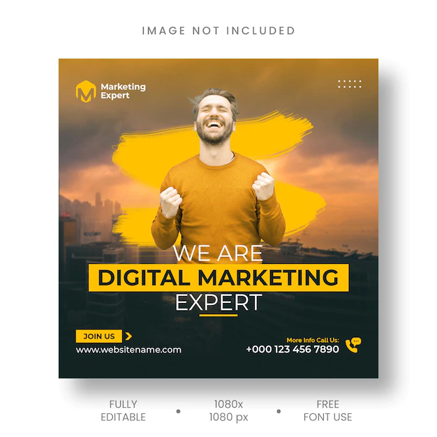 Free PSD | Digital marketing agency instagram post and social media banner ttemplate