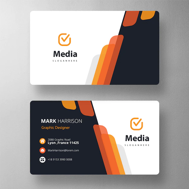 Free PSD | Colorful business card mock up