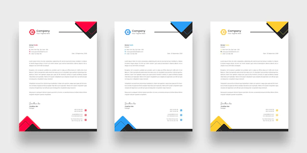 Free PSD | Modern business letterhead template