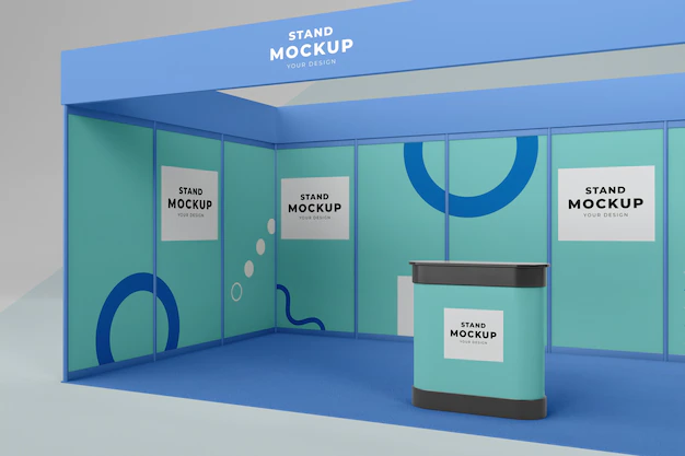 Free PSD | Business stand and booth mock-up