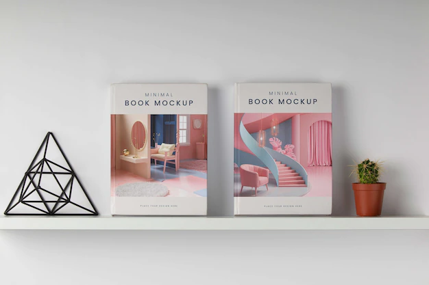 Free PSD | Book mockup with minimal design