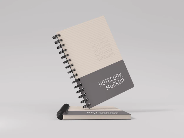 Free PSD | Spiral notebook stationery