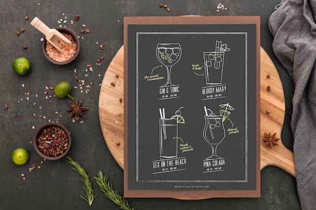 Free PSD | Restaurant menu concept mock-up