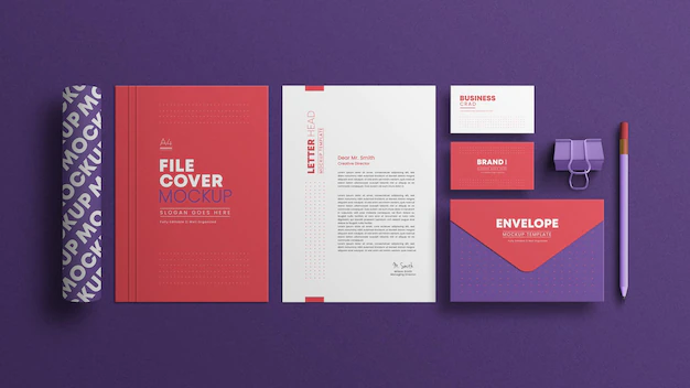 Free PSD | Stationery mockup