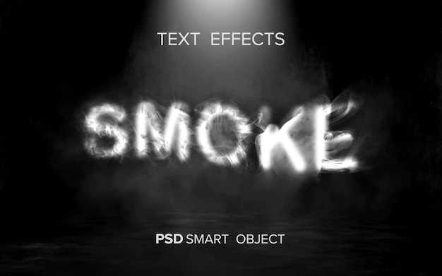 Free PSD | Creative smoke text effect