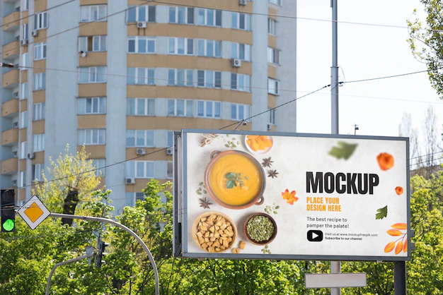 Free PSD | Urban advertising outdoor mockup