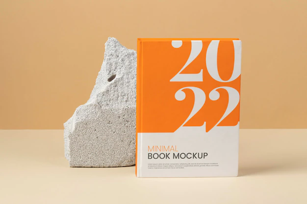 Free PSD | Book mockup with minimal design