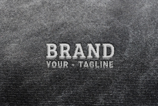 Free PSD | Jeans embroidery mock-up close-up