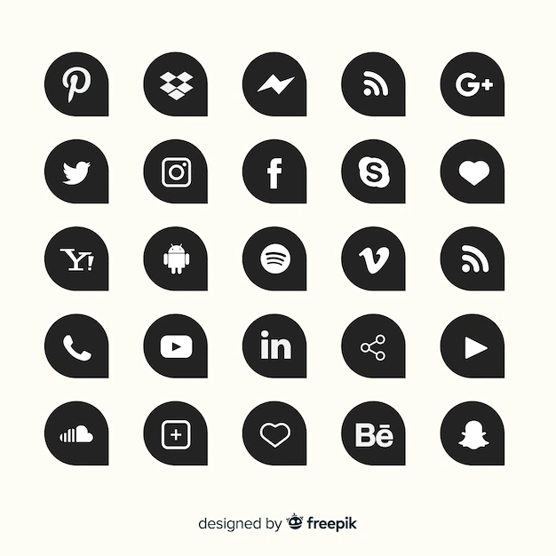 Free Vector | Social media logo collection