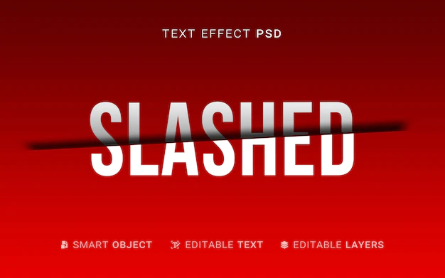 Free PSD | Creative sliced text effect