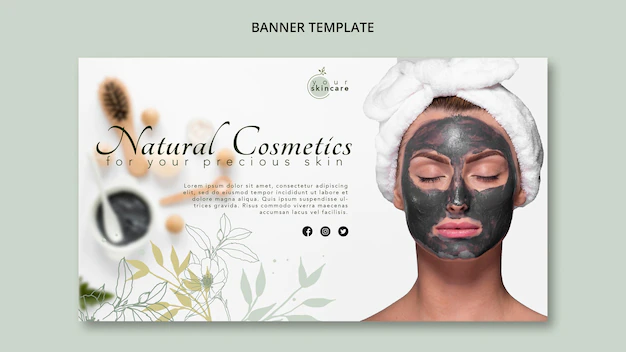 Free PSD | Natural cosmetics banner template