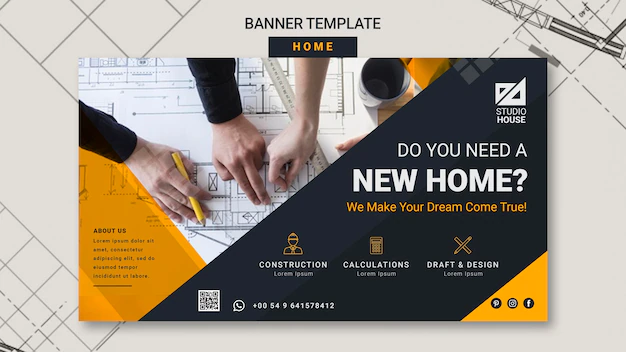 Free PSD | Building your own home banner template