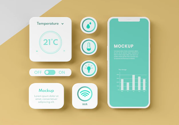 Free PSD | Mobile phone user interface mock-up